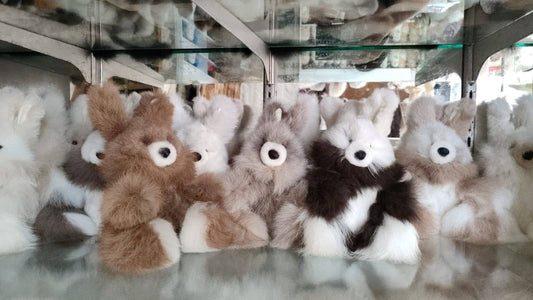 Alpaca Stuffed Animal - Bunnies - handmade alpaca stuffed animal - Premium natural alpaca fur by Choice Alpaca Products