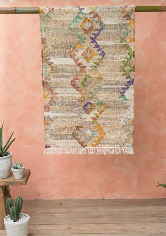 Harini Cotton/Hemp Kilim Rug, 75 X 135Cm - handmade kilim rug - 40% Hemp, 30% Cotton, 30% Recycled Cotton by Namaste