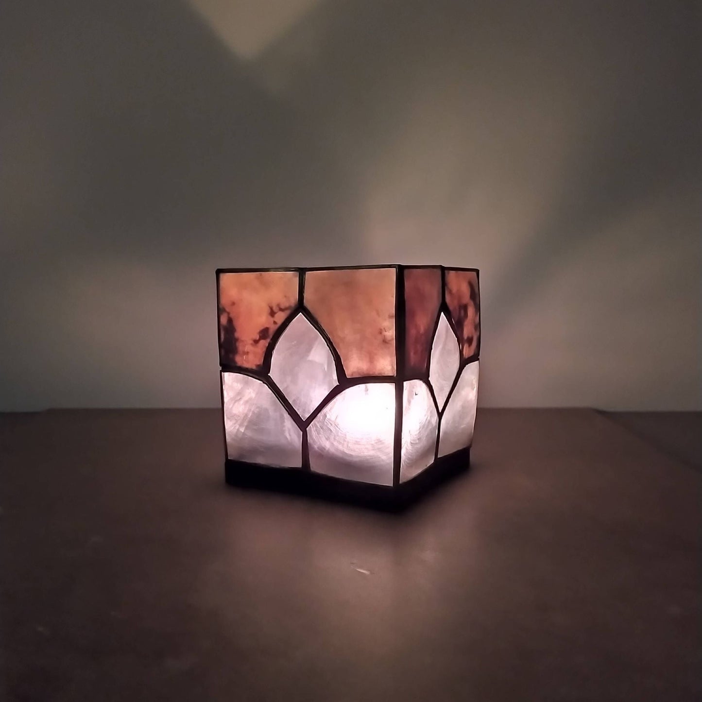Capiz Tealight Candle Holder | Geometric -Square-RAUHA Crafts-RAUHA Crafts
