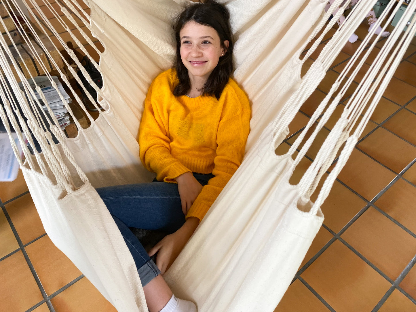 Organic Cotton Basic Hammock Chair | La Siesta - Habana Basic - Latte