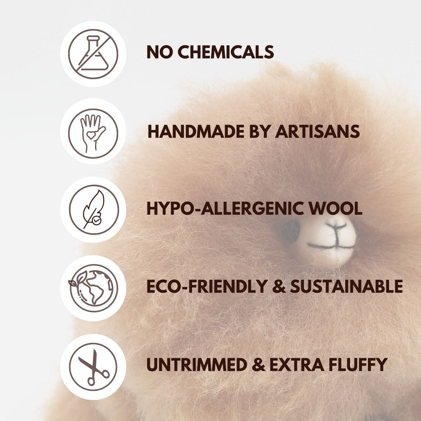 Alpaka Pluszowa Zabawka | INKARI Monsterfluff - Piaskowiec