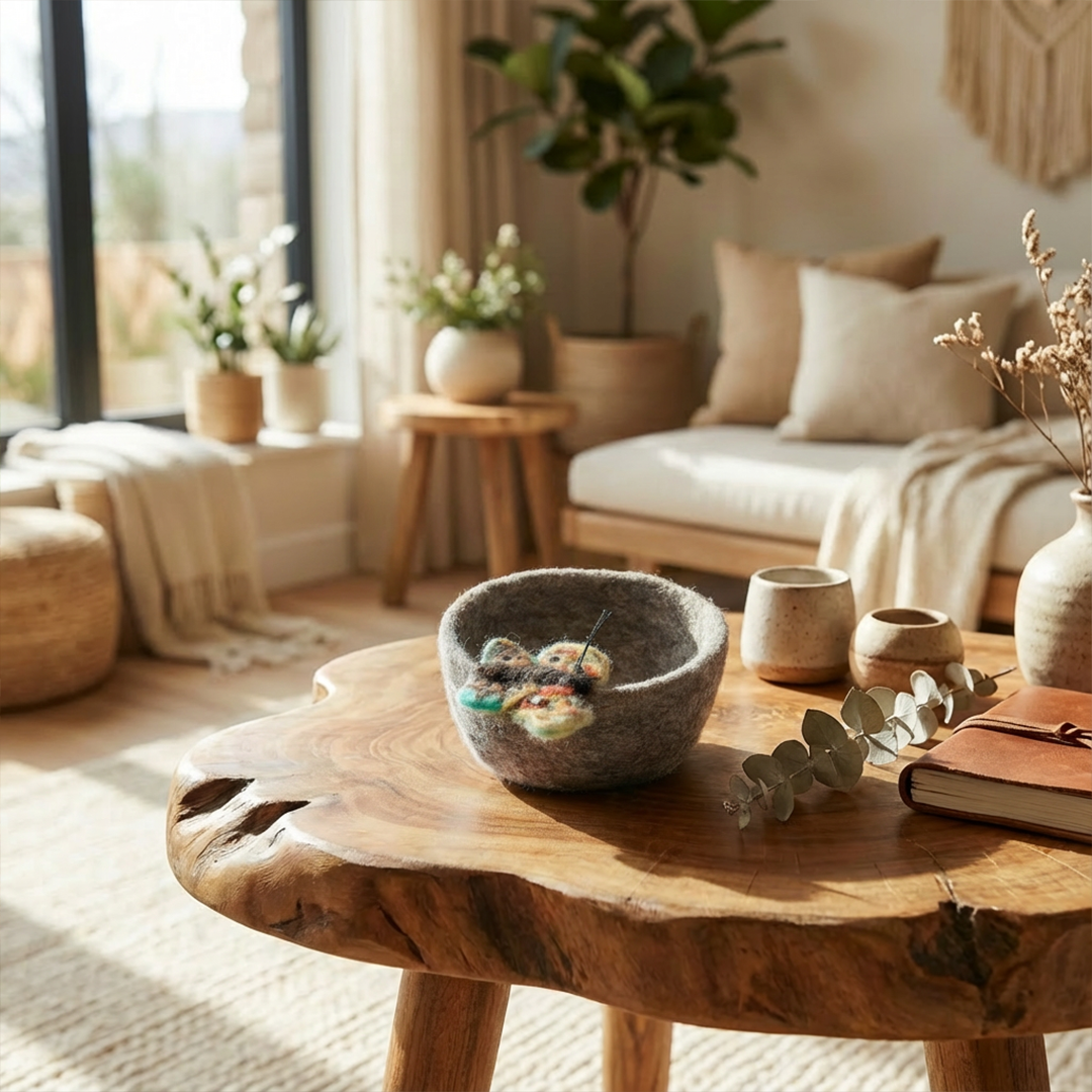 Felt Garden Bugs Trinket Dish Home Decoration