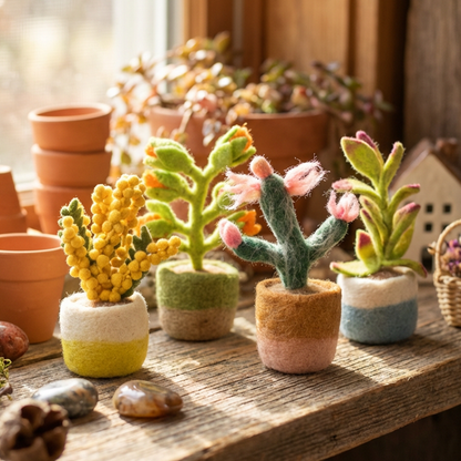 Felt Happy Houseplants Artificial Plant Cactus