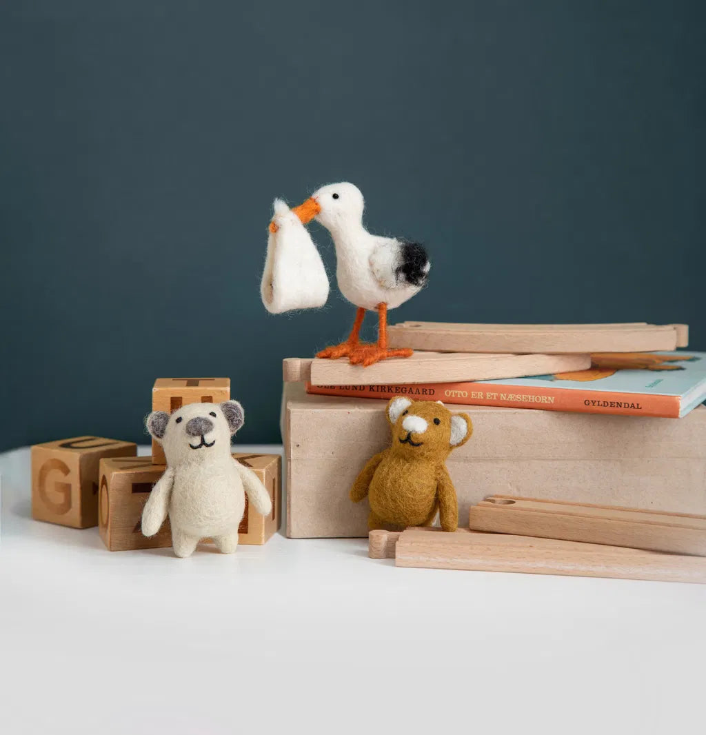 Felt Wool Bird | Gry & Sif - Stork Small