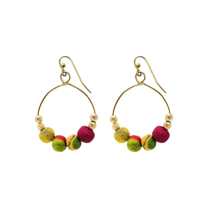 Kantha Petite Gilded Hoops