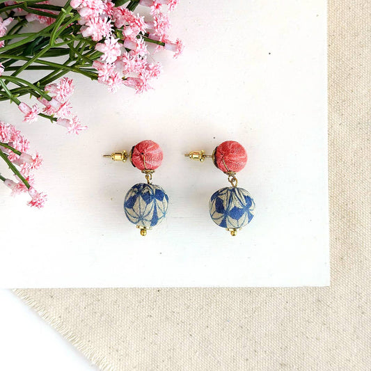Handmade Kantha Betty Drop Earrings by WorldFinds