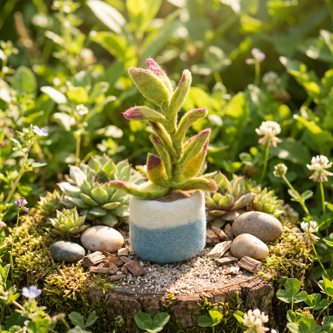 Felt Happy Houseplants Artificial Plant Cactus