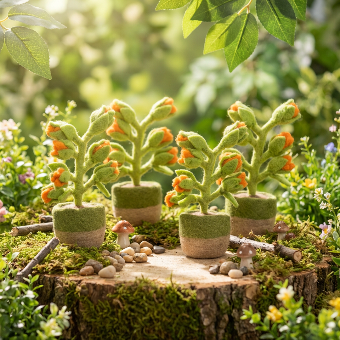 Felt Happy Houseplants Artificial Plant Cactus