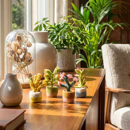 Felt Happy Houseplants Artificial Plant Cactus