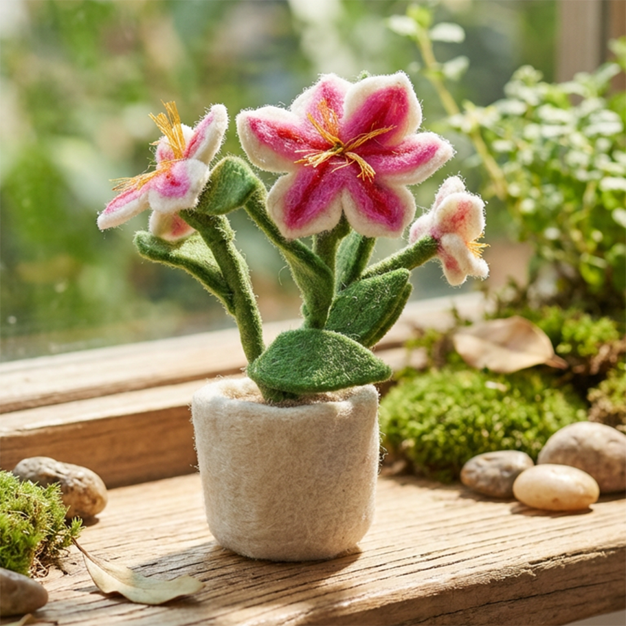 Felt Luscious Lily Pot Mother's Day Decoration | Felt So Good
