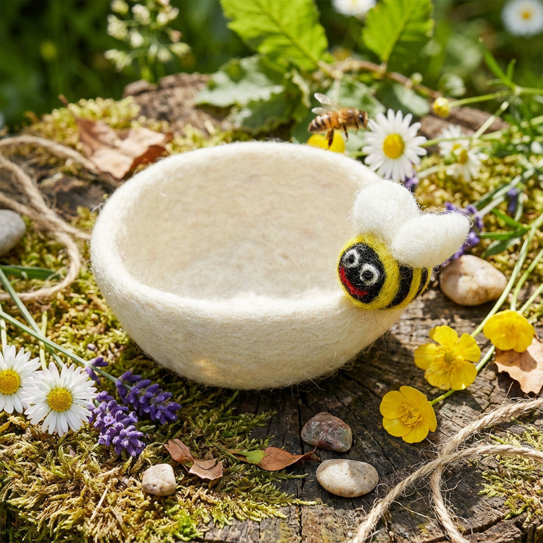 Felt Garden Bugs Trinket Dish Home Decoration
