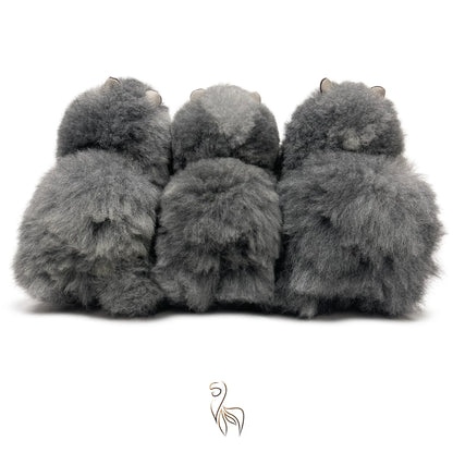Silver Wolf INKARI Limited Edition alpaca stuffed animal — small 23 cm size, soft fluffy alpaca wool