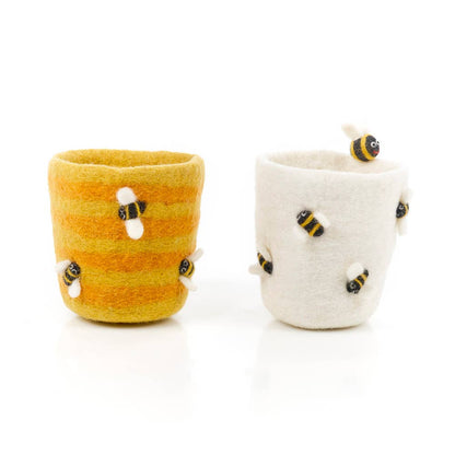 Felt Honey Bee Plant Pot Home Decoration