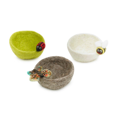 Felt Garden Bugs Trinket Dish Home Decoration