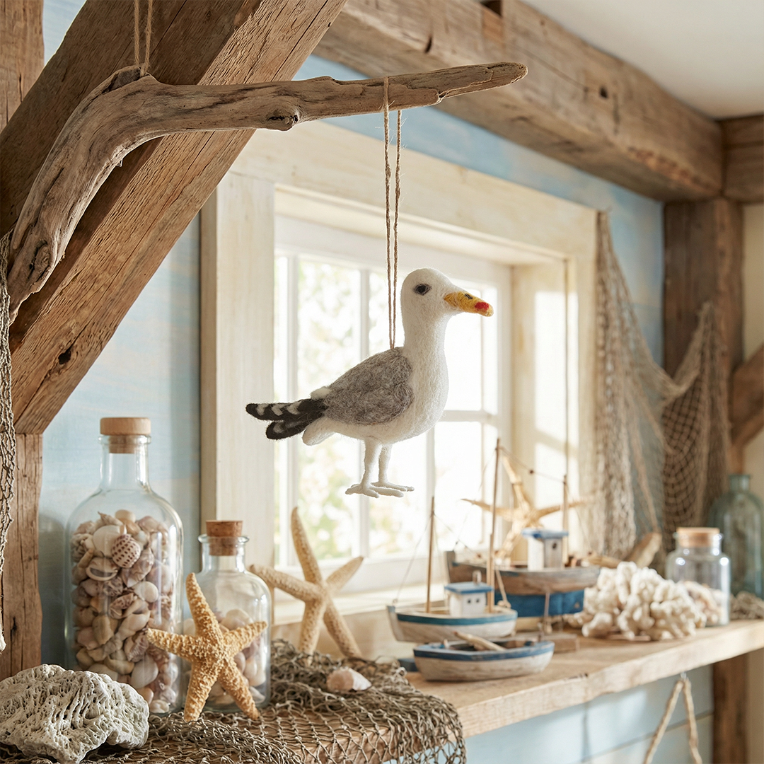 Felt Hanging Seagull Decoration