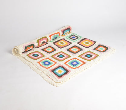 Crochet Multicolor Granny Blanket Throw-RAUHA Crafts-RAUHA Crafts