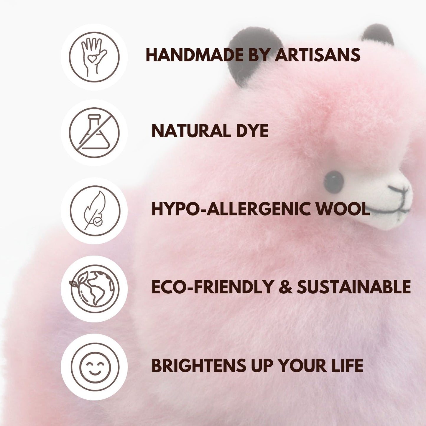 Alpaka Pluszowa Zabawka | INKARI Tęcza - Wata Cukrowa