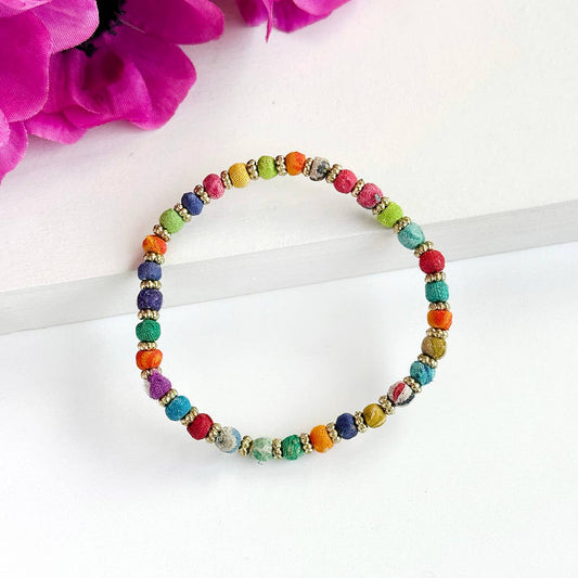 Handmade Kantha Milieu Bracelet by WorldFinds