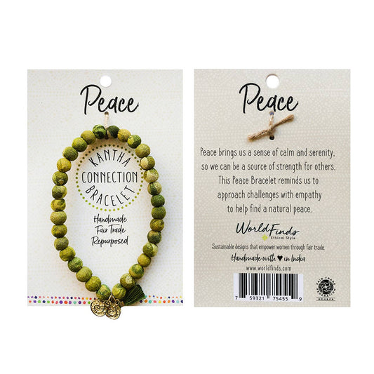 Peace • Kantha Connection Bracelet
