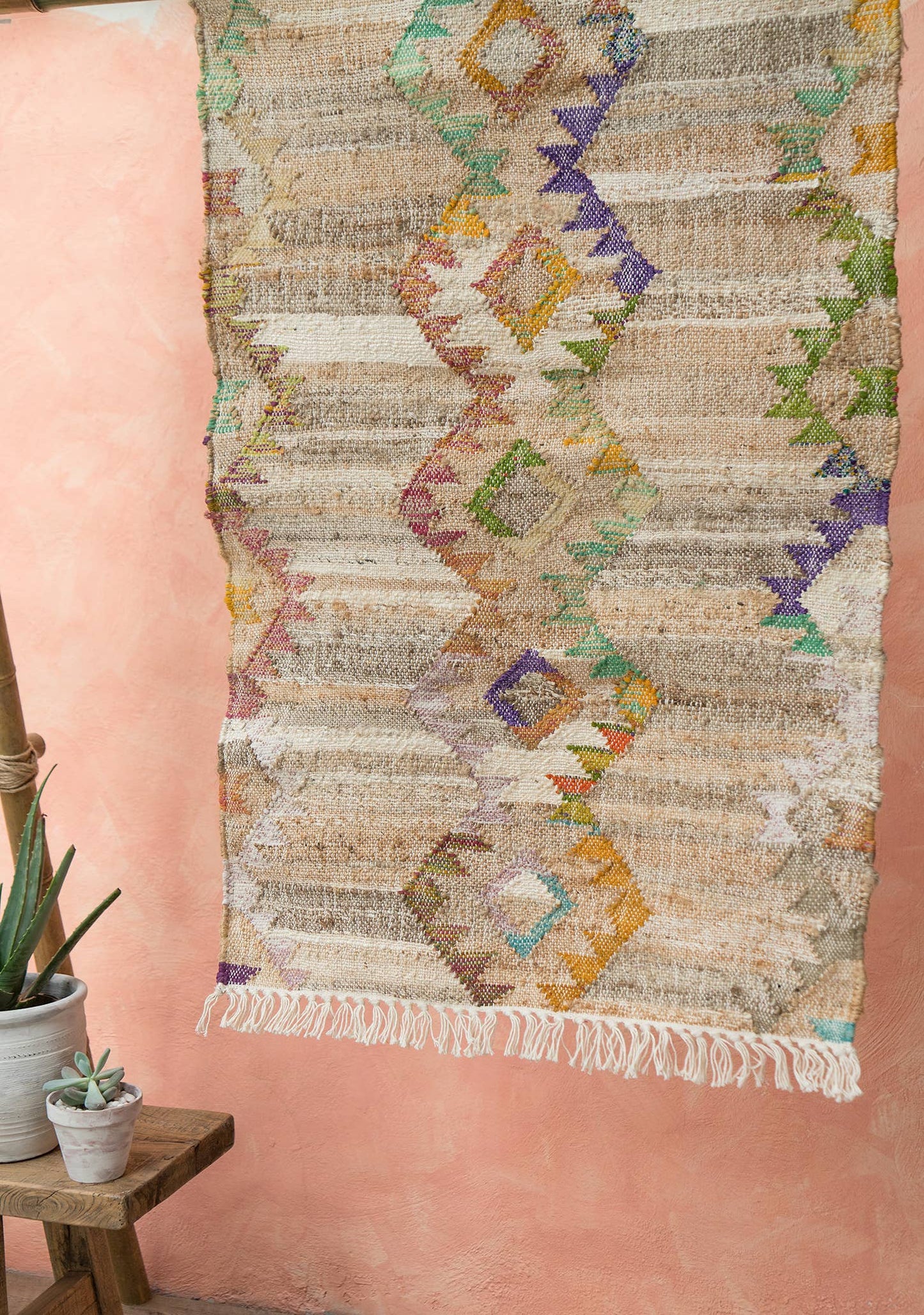 Harini Cotton/Hemp Kilim Rug, 75 X 135Cm - handmade kilim rug - 40% Hemp, 30% Cotton, 30% Recycled Cotton by Namaste