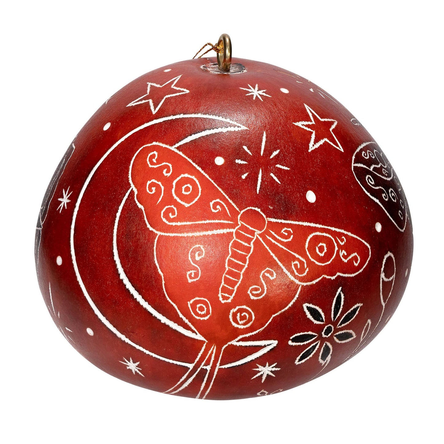 Gourd Ornament | Moth - Artist Made