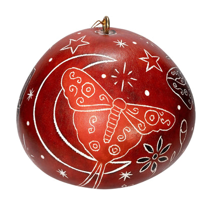 Gourd Ornament | Moth - Artist Made