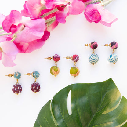 Kantha Betty Drop Earrings