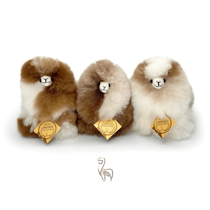Maple Syrup INKARI Limited Edition alpaca stuffed animal — close-up showing soft alpaca wool texture and gentle face