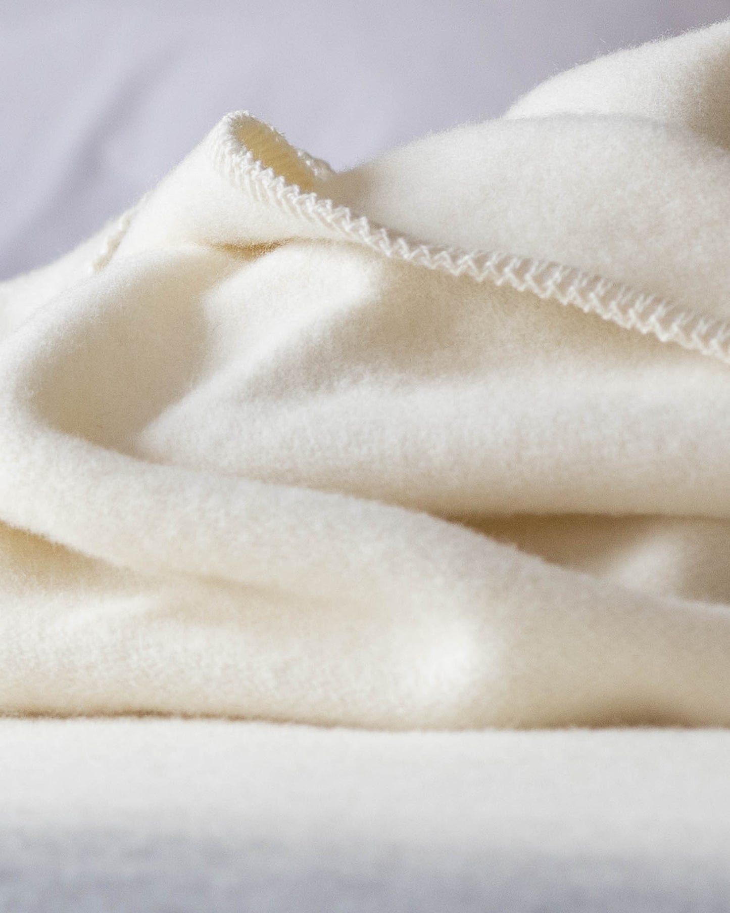 Merino/Cashmere Luxury Double Bed Blanket | MoST - Ivory Mist