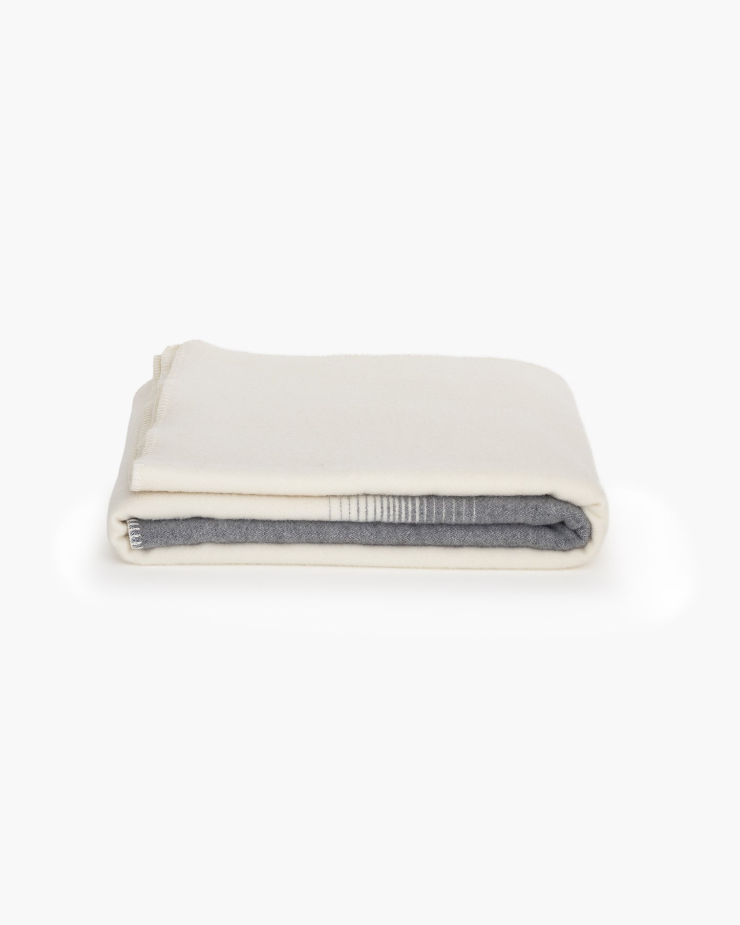 Merino/Cashmere Luxury Double Bed Blanket | MoST - Ivory Mist