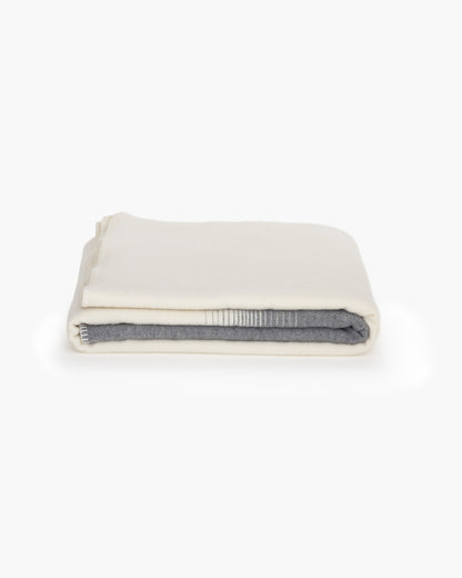 Merino/Cashmere Luxury Double Bed Blanket | MoST - Ivory Mist