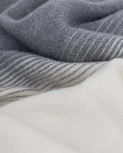 Merino/Cashmere Luxury Double Bed Blanket | MoST - Ivory Mist