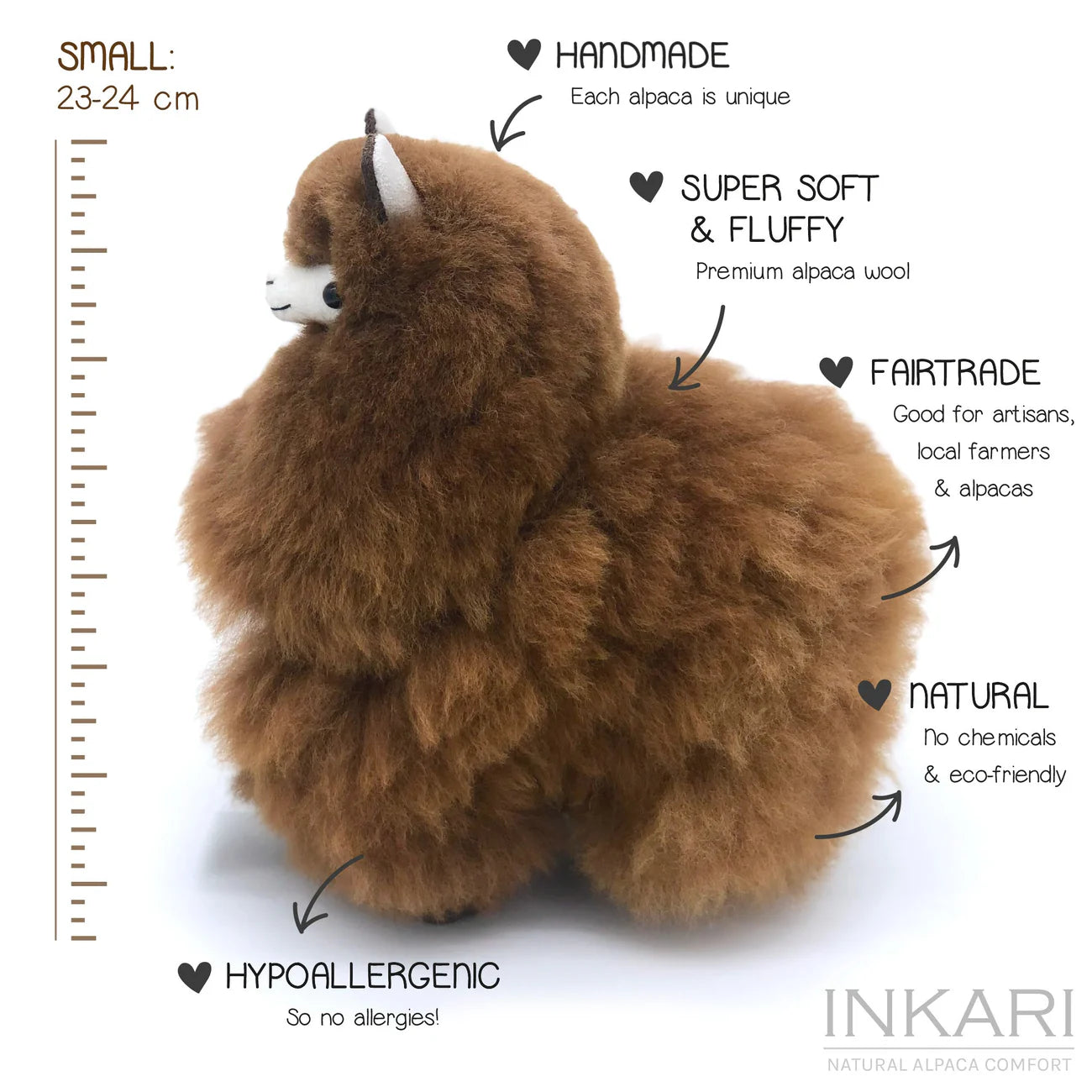 Alpaka Pluszowa Zabawka | INKARI - Orzech Włoski